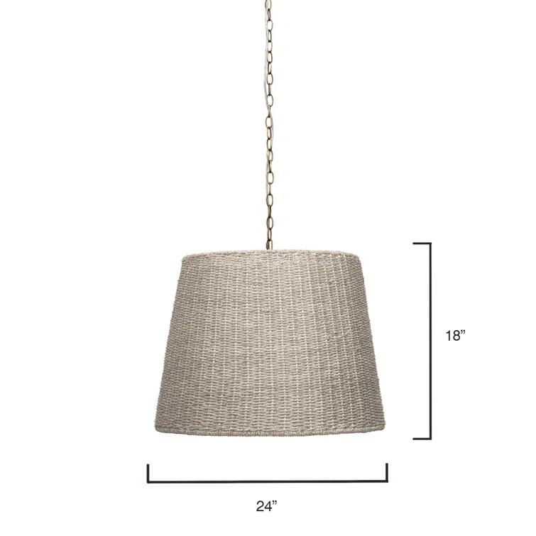 Lundy Woven Seagrass Pendant (24")