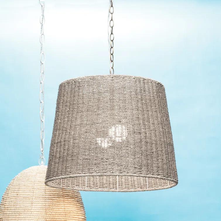 Lundy Woven Seagrass Pendant (24")