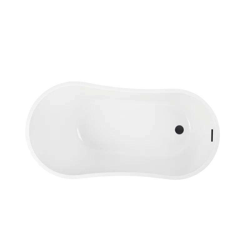 Maya 55" x 28" Freestanding Soaking Acrylic Bathtub