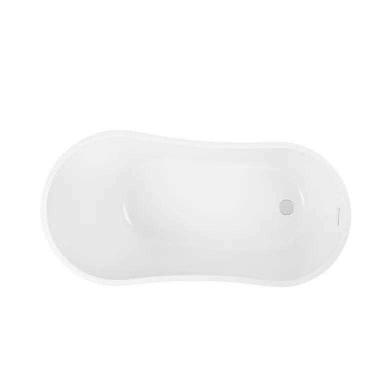 Maya 55" x 28" Freestanding Soaking Acrylic Bathtub