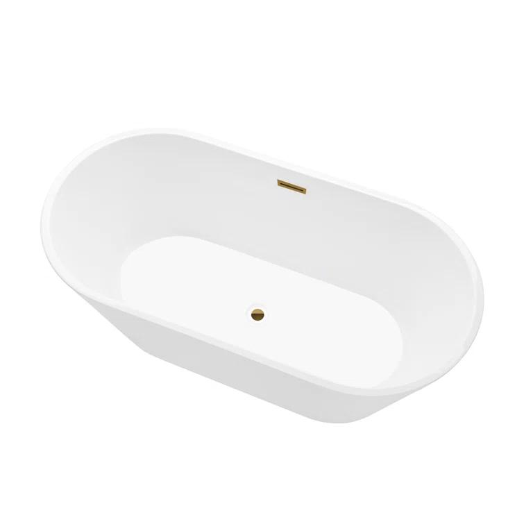54'' x 29'' Freestanding Soaking Acrylic Bathtub