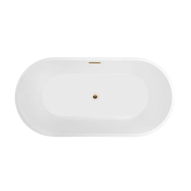 54'' x 29'' Freestanding Soaking Acrylic Bathtub