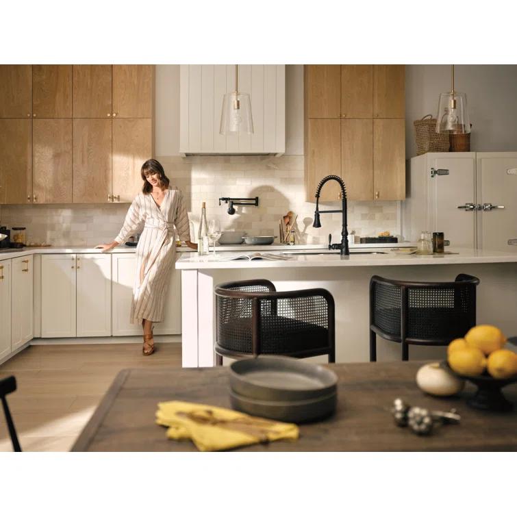 Moen Weymouth MotionSense Wave Single Handle Pre-Rinse Spring Pulldown Kitchen Faucet