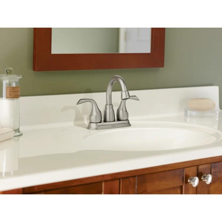 Moen Idora Centerset Bathroom Faucet with Drain Assembly 84115SRN
