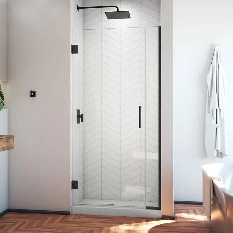Unidoor Plus 52" W x 72" H Pivot Frameless Shower Door with ClearMax™ Technology