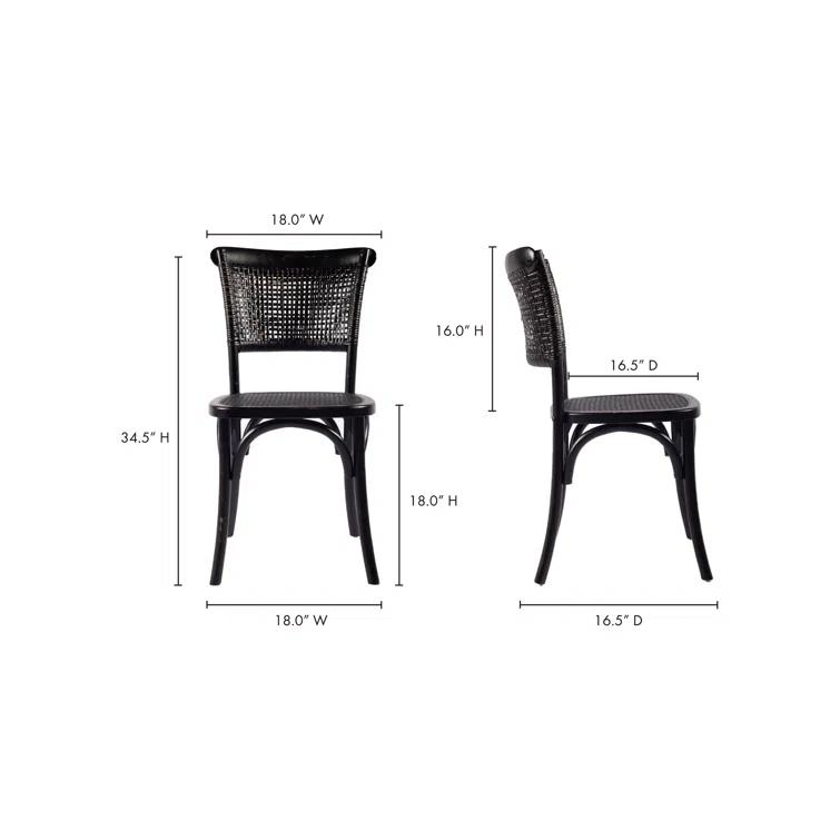 Lotta Dining Chair, Set of 2 - Black