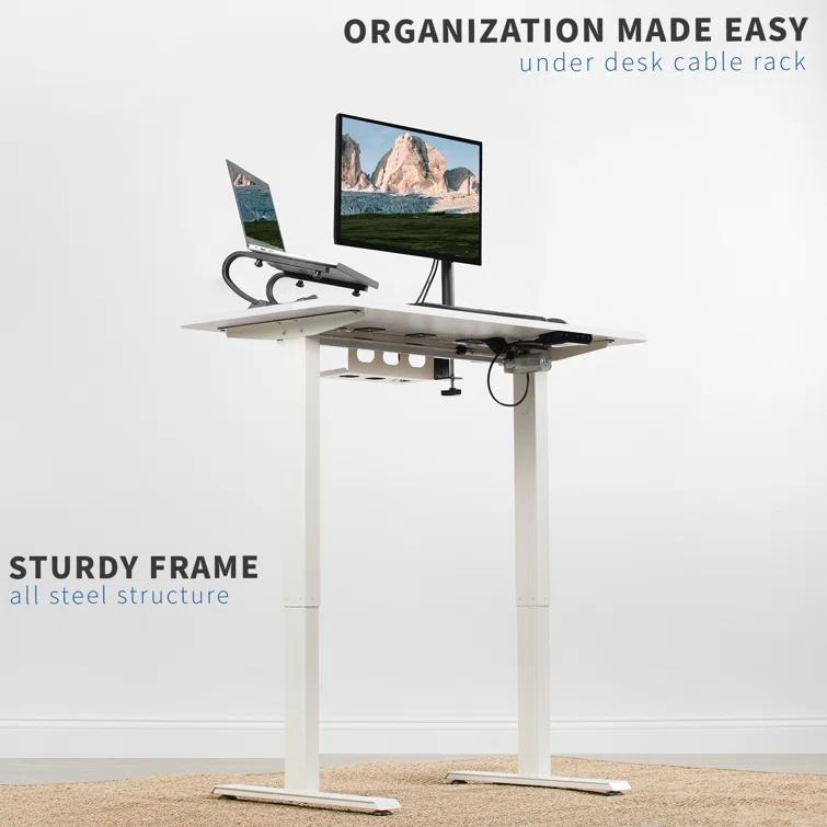 VIVO Electric 44"x 24" Sit Stand Desk, Height Adjustable Workstation (E144B series)