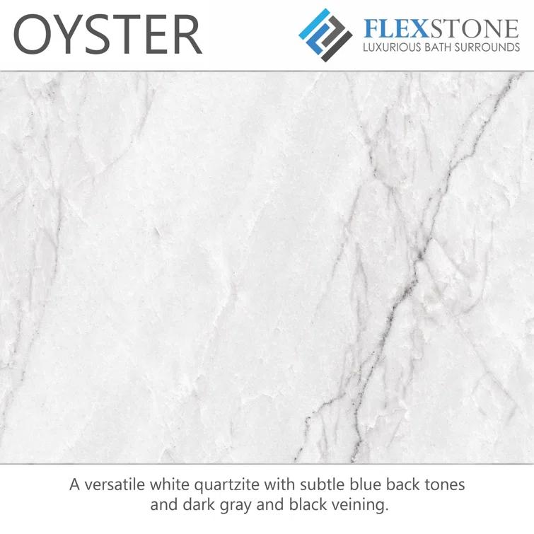 FlexStone Royale 60"W x 36"D x 80"H Alcove Bathtub/Shower Surround