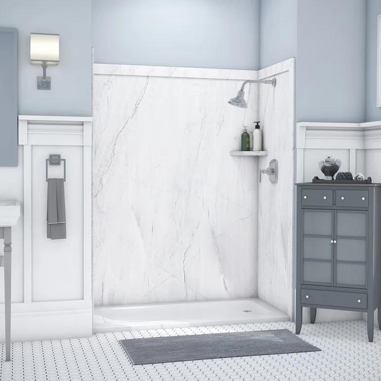 FlexStone Royale 60"W x 36"D x 80"H Alcove Bathtub/Shower Surround