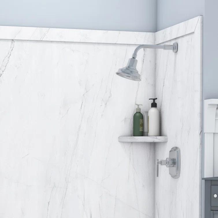 FlexStone Royale 60"W x 36"D x 80"H Alcove Bathtub/Shower Surround