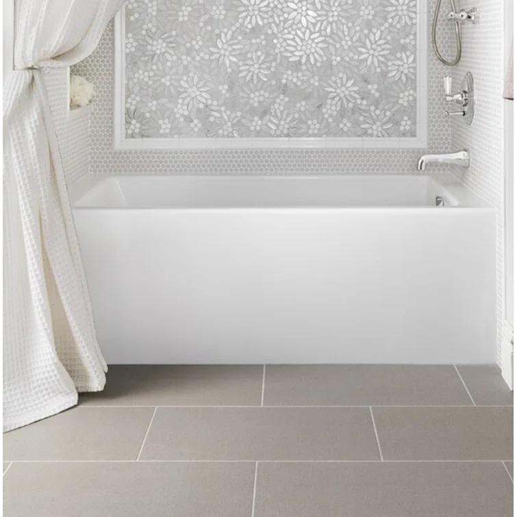 Sydney 66'' x 32'' Alcove / Tile In Soaking Acrylic Bathtub