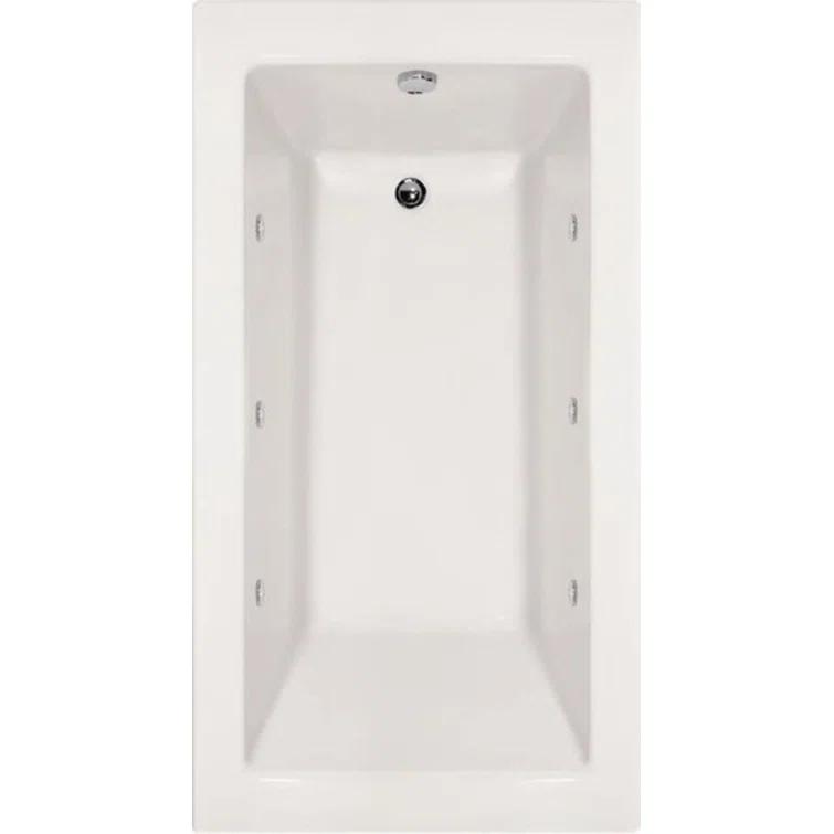 Designer Sydney 60" x 30" Alcove Soaking Acrylic Bathtub