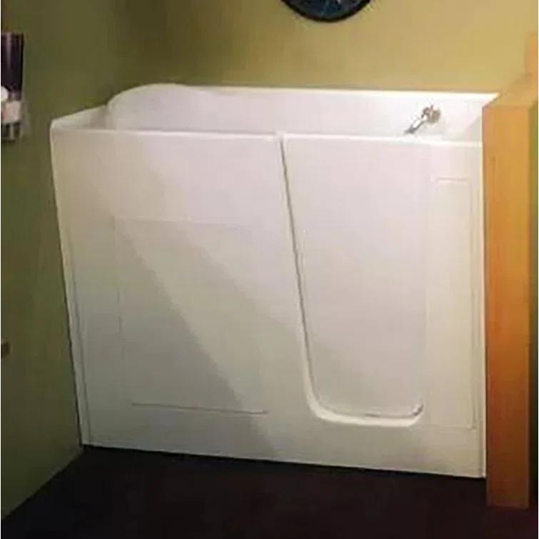 Hydro Systems Lifestyle 5230 Walk-In Tub Life Style 52" x 30" Walk in Soaking Acrylic Bathtub with Integrated Seat WAL5230GTO-WHI-WOV.WHI