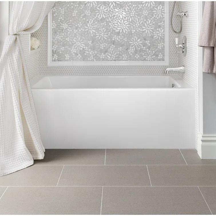 Hydro Systems Designer Sydney 60" x 30" Alcove Soaking Acrylic Bathtub SYD6030ATO-WHI-RH