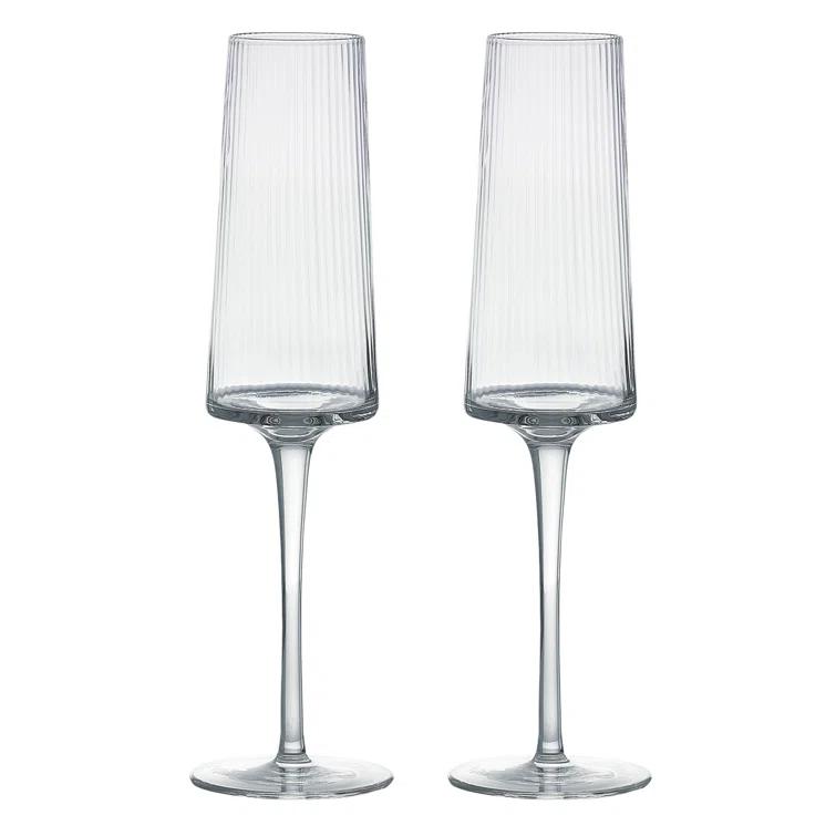 Zoya 8.5oz. Champagne Glass Stemware Set (Set of 2)