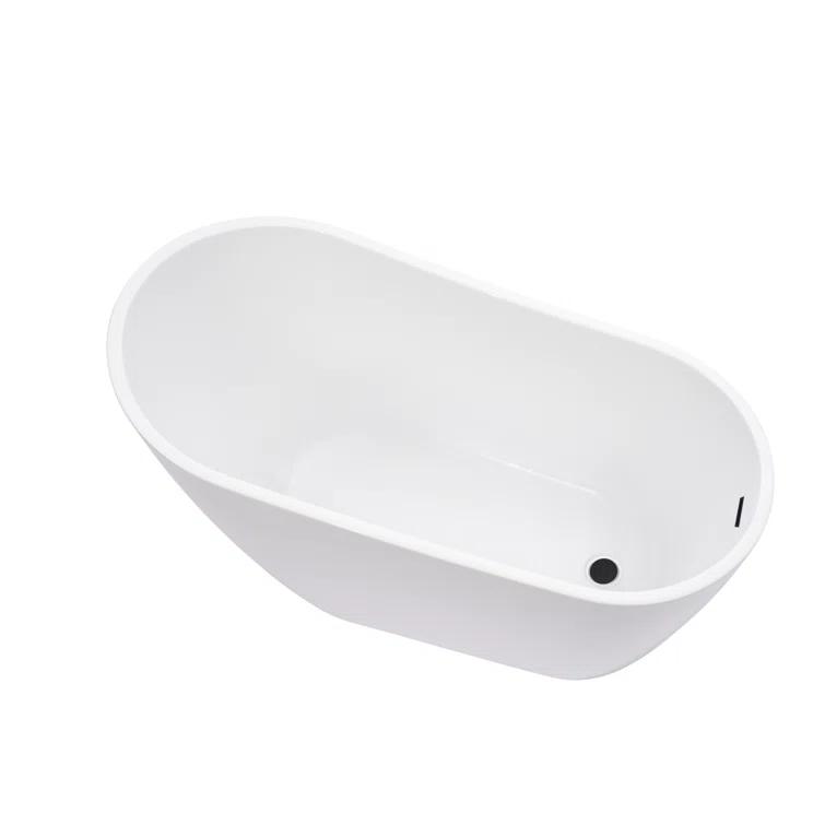 55.3" X 28.3" Freestanding Soaking Bathtub