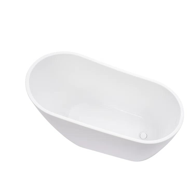 55.3" X 28.3" Freestanding Soaking Bathtub