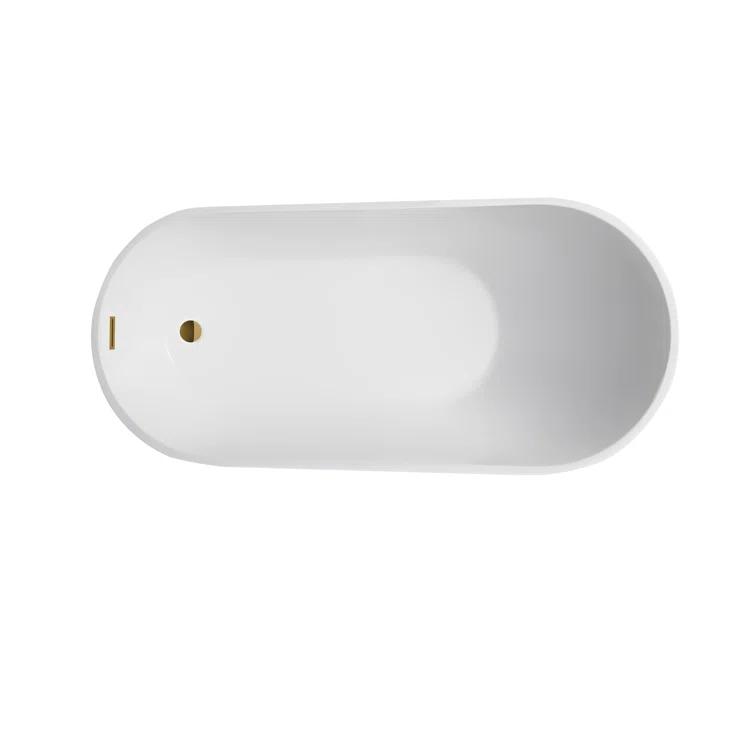 55.3" X 28.3" Freestanding Soaking Bathtub