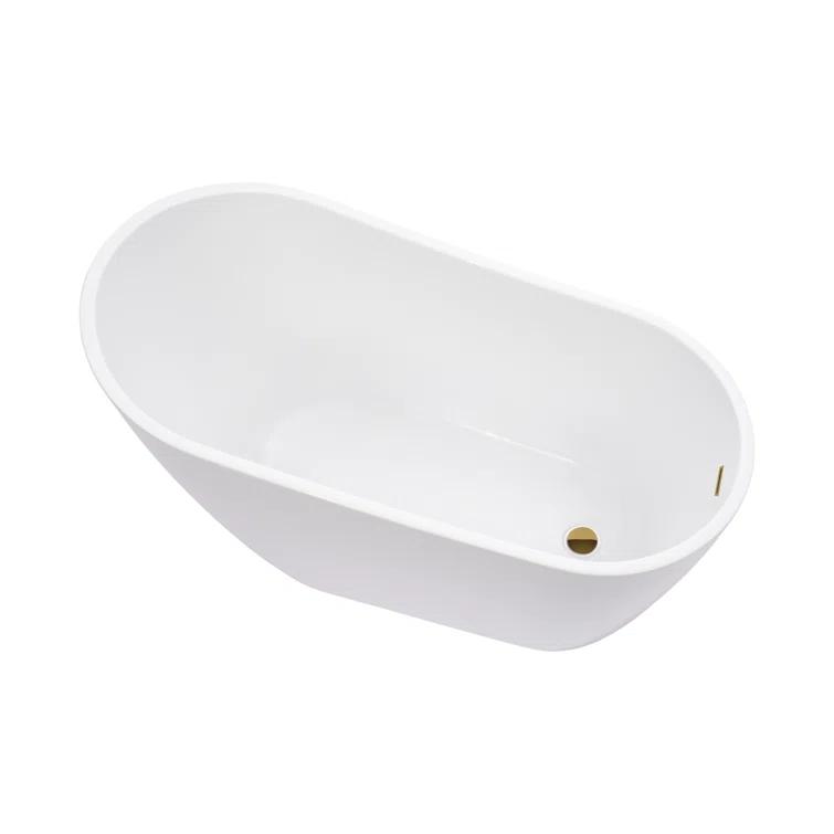 55.3" X 28.3" Freestanding Soaking Bathtub
