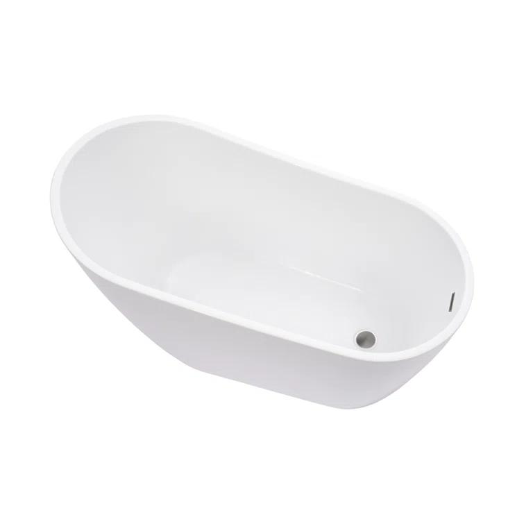 55.3" X 28.3" Freestanding Soaking Bathtub