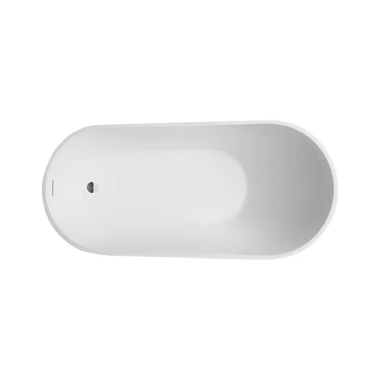 55.3" X 28.3" Freestanding Soaking Bathtub