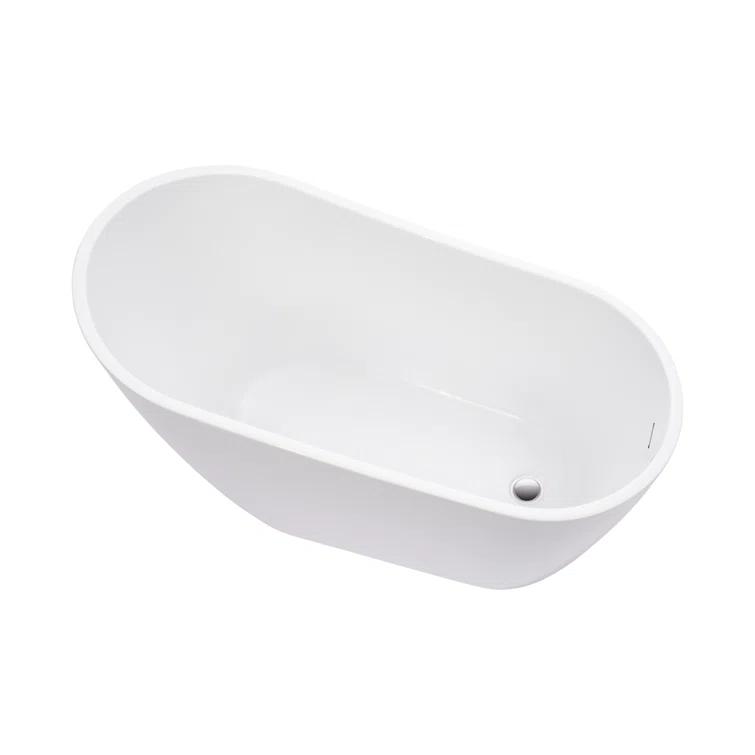 55.3" X 28.3" Freestanding Soaking Bathtub