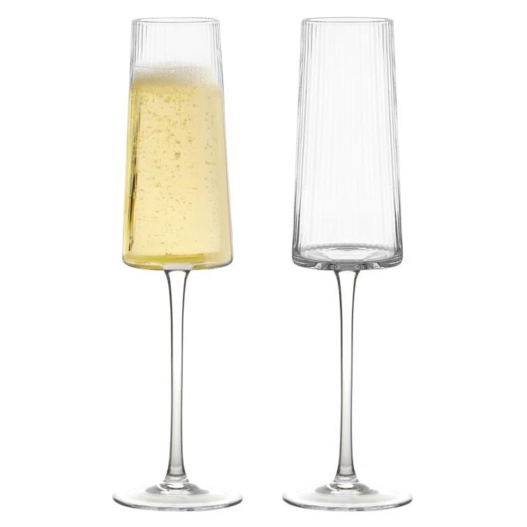 Zoya 8.5oz. Champagne Glass Stemware Set (Set of 2)