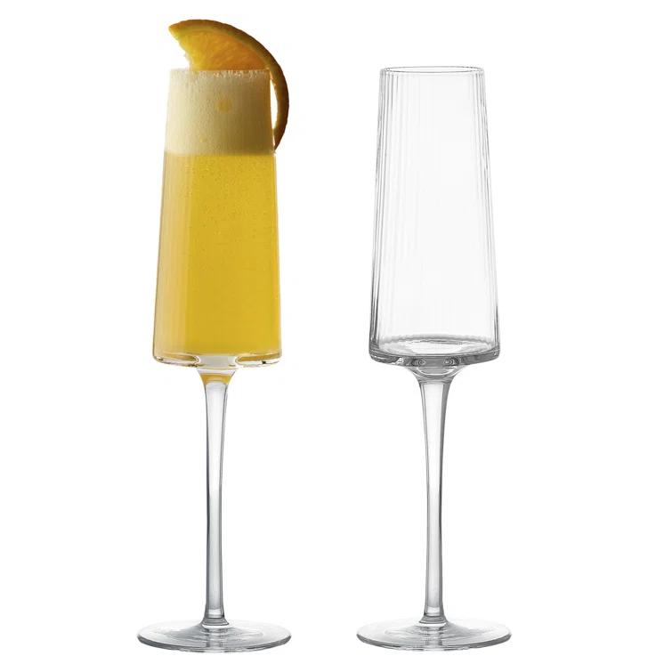 Zoya 8.5oz. Champagne Glass Stemware Set (Set of 2)