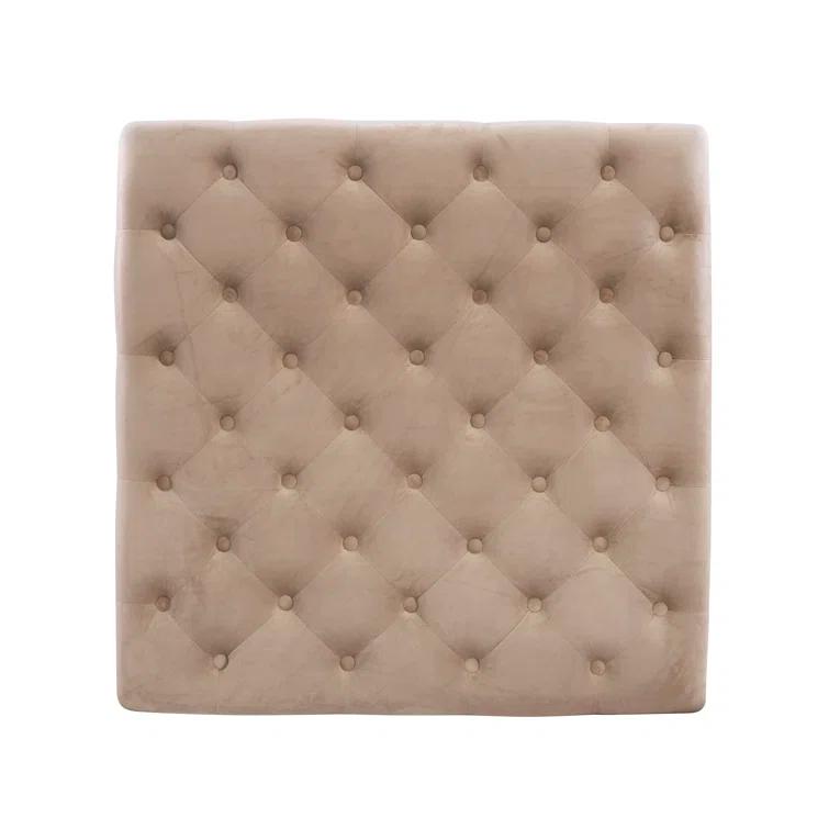 Kelly Clarkson Home Landis 35" Nailhead Trim Tufted Upholstered Ottoman