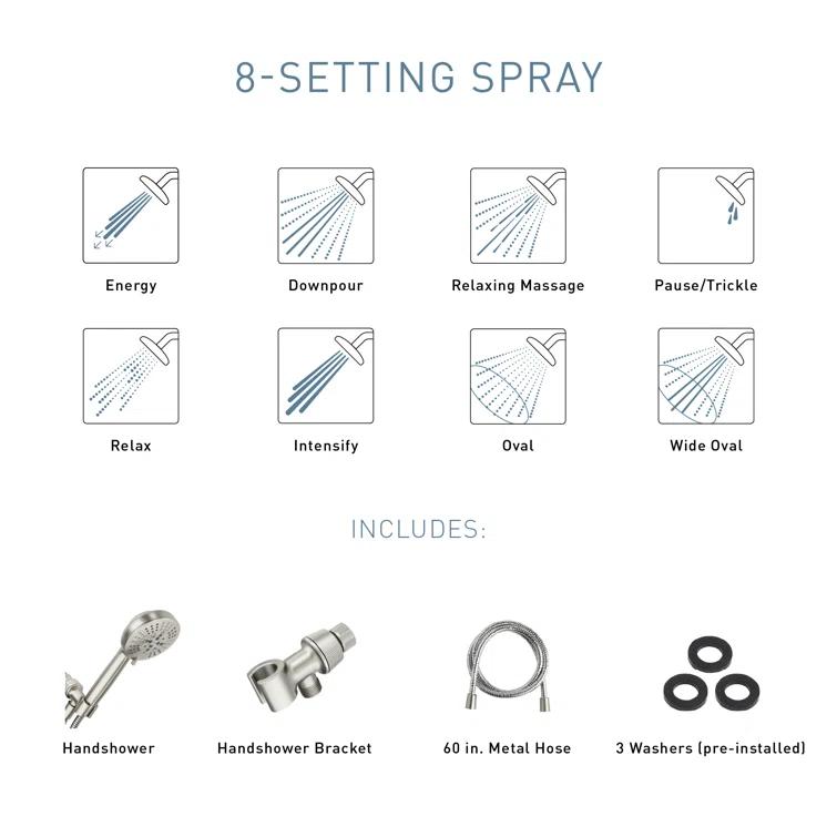 Moen Hydro Energetix Eight-Function Handheld Shower 200H0