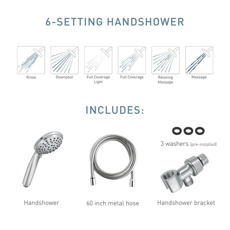 Attune 5-Function Handheld Shower Head