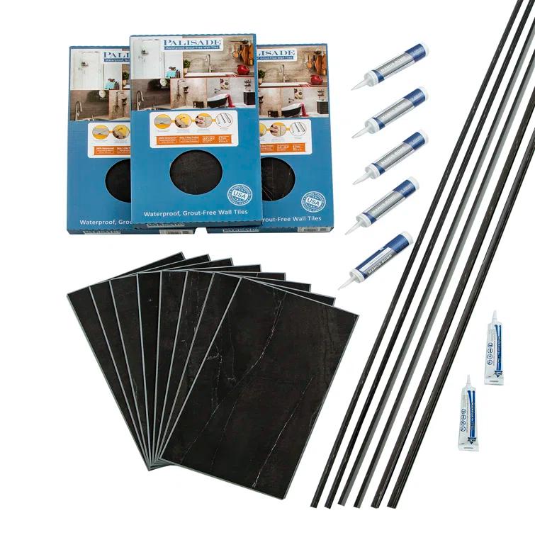 Palisade 25.6 in. x 14.8 in. Tile Shower and Tub Surround Kit