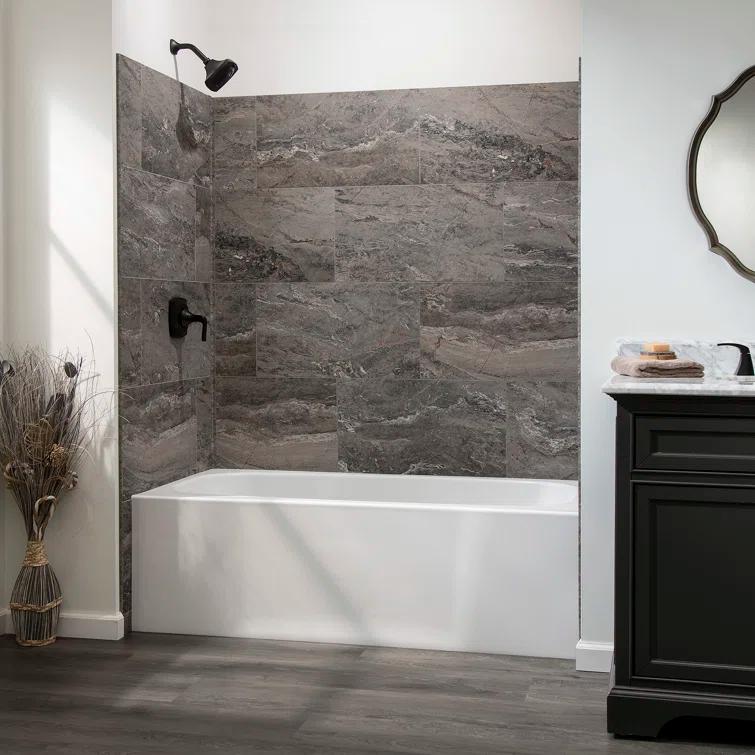 Palisade 25.6 in. x 14.8 in. Tile Shower and Tub Surround Kit