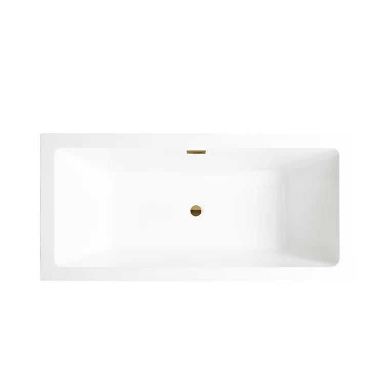 Elena 59" x 30" Freestanding Soaking Acrylic Bathtub