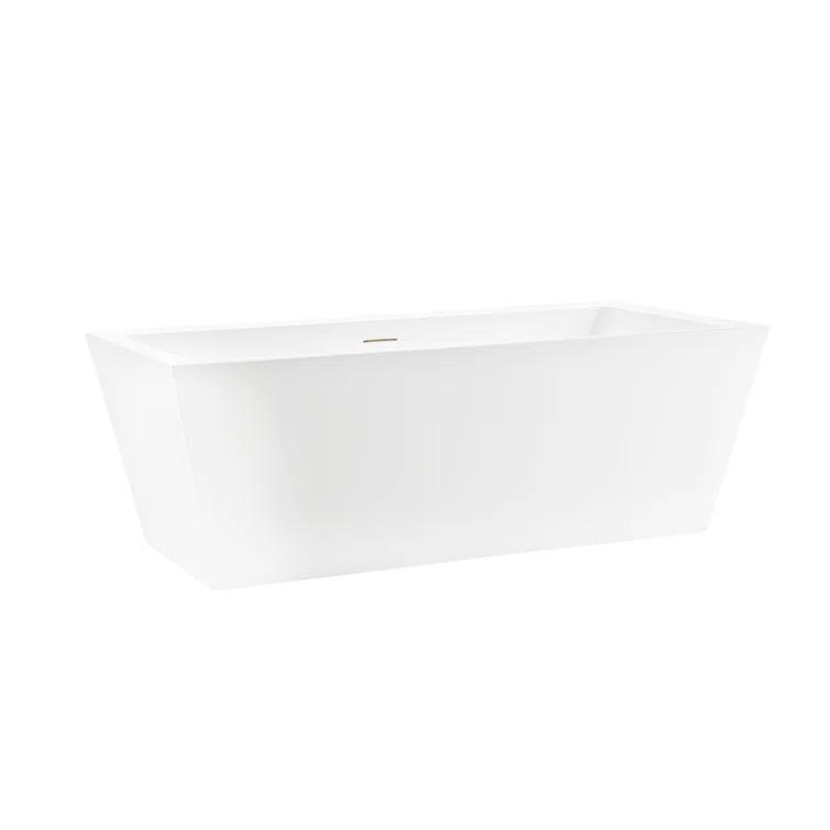 Elena 59" x 30" Freestanding Soaking Acrylic Bathtub