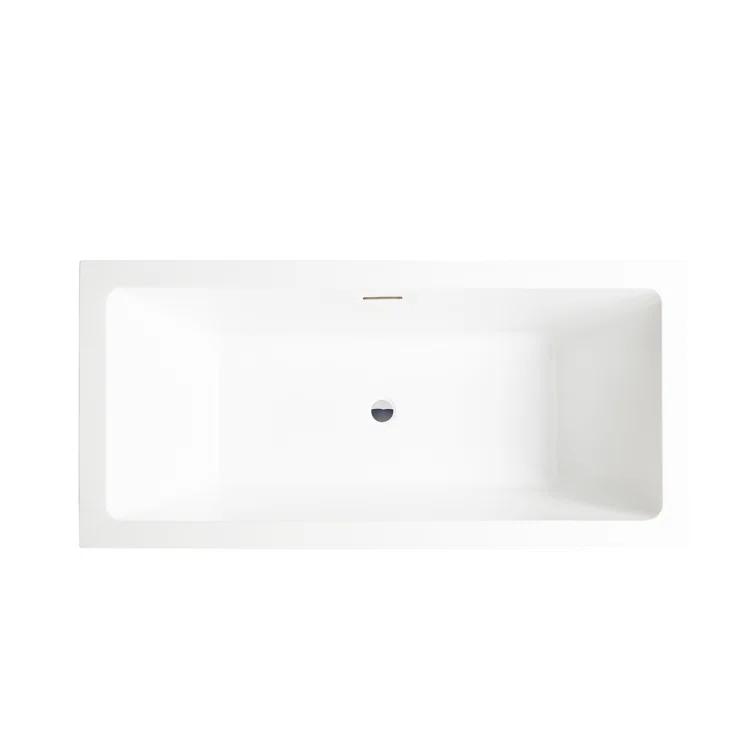 Elena 59" x 30" Freestanding Soaking Acrylic Bathtub