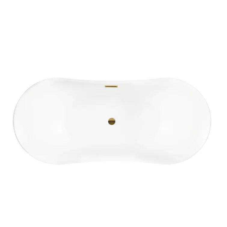 67" x 31" Freestanding Soaking Bathtub