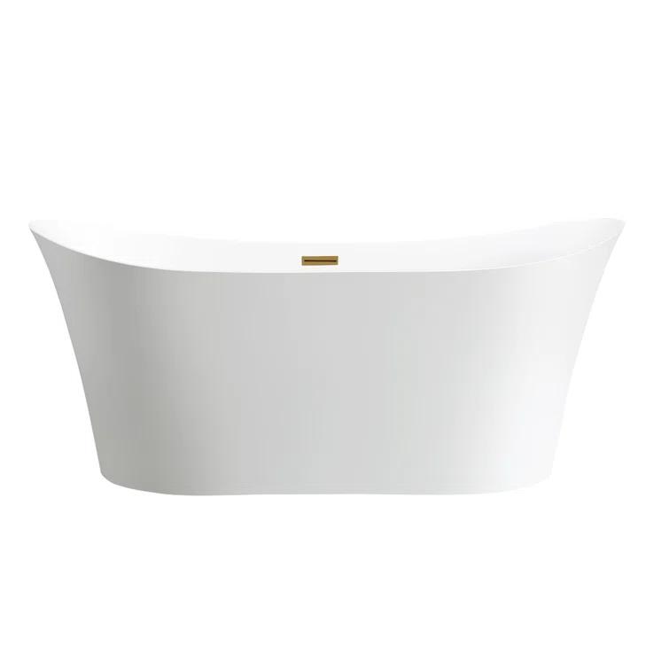 67" x 31" Freestanding Soaking Bathtub