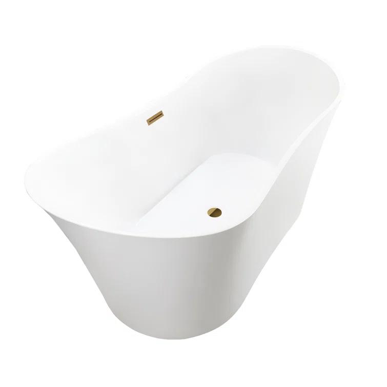 67" x 31" Freestanding Soaking Bathtub