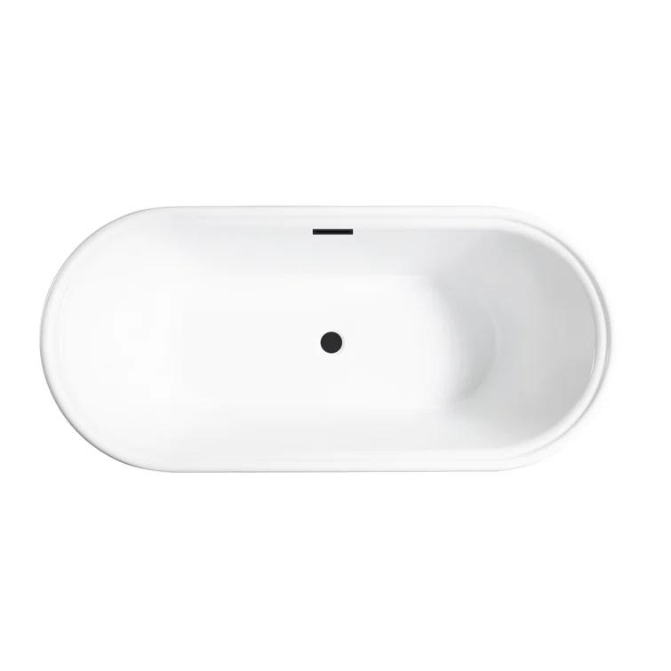 Athena 67" x 31" Freestanding Soaking Acrylic Bathtub