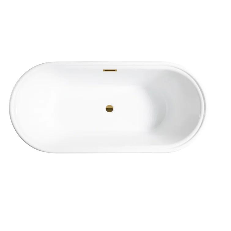 54'' x 29'' Freestanding Soaking Acrylic Bathtub