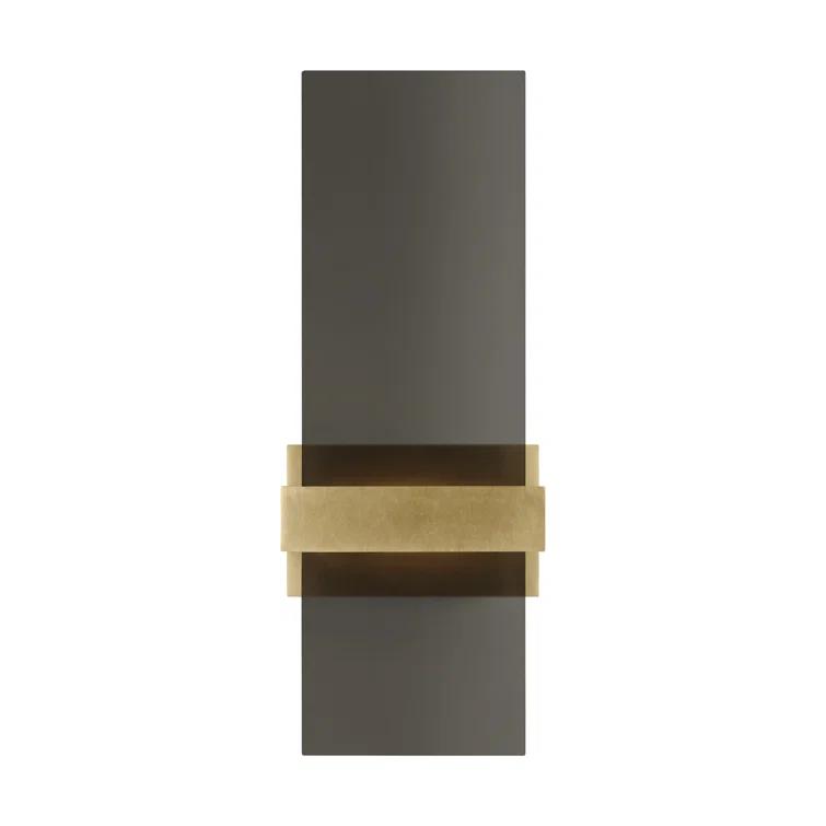 Natural Brass and Glass Dimmable LED Wall Sconce