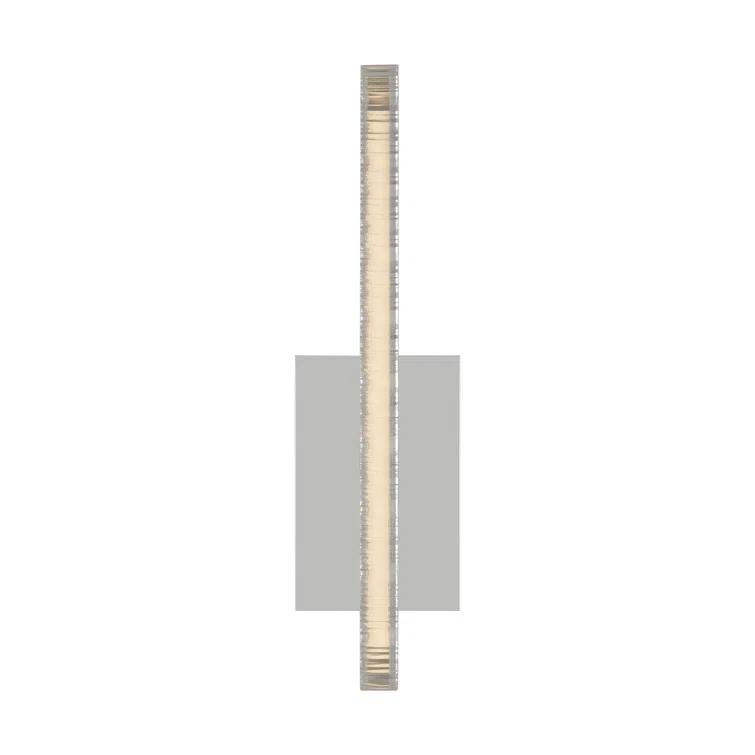 Polished Nickel Crystal LED Outdoor Wall Sconce