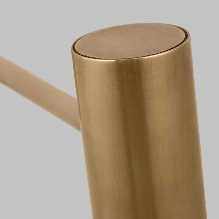 Natural Brass Dimmable LED Swing Arm Sconce