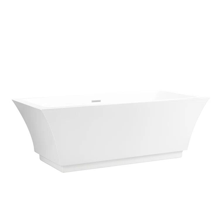 Orion 59'' x 30'' Freestanding Soaking Acrylic Bathtub