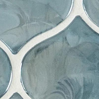 MSI Blue Shimmer Arabesque 10 in. x 10.2 in. Glass Mesh-Mounted Mosaic Wall Tile