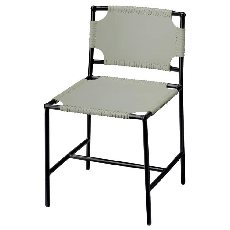 Jamie Young Company Asher Leather Upholstered Side Chair
