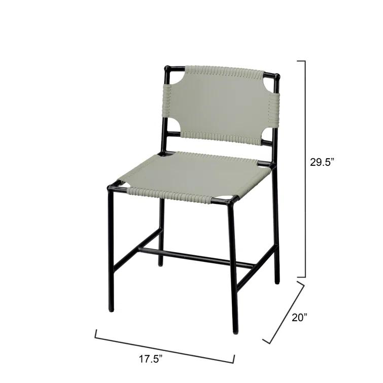 Jamie Young Company Asher Leather Upholstered Side Chair