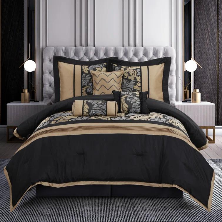 Pierre 7 Piece Luxury Glam Comforter Set