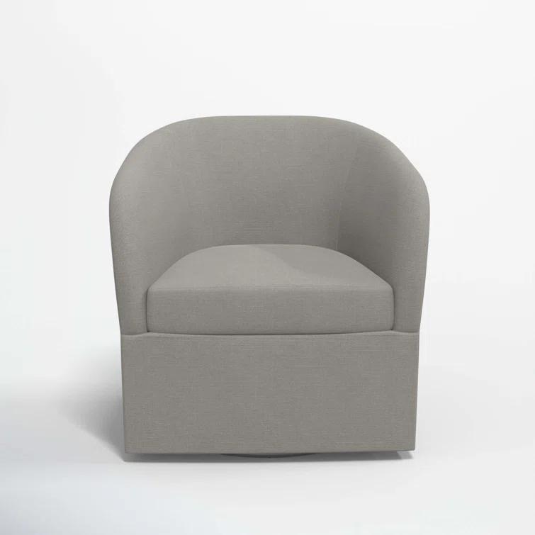 Lesia Upholstered Swivel Barrel Chair